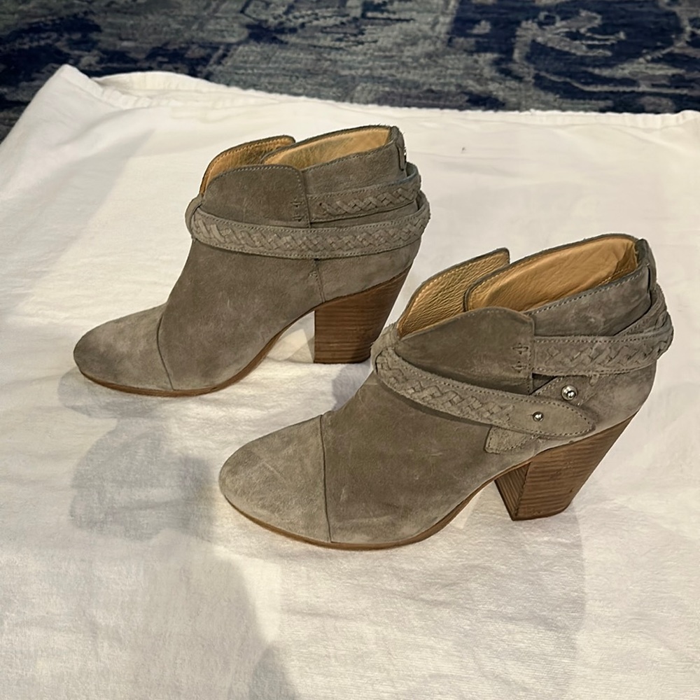 Rag and Bone grey suede booties